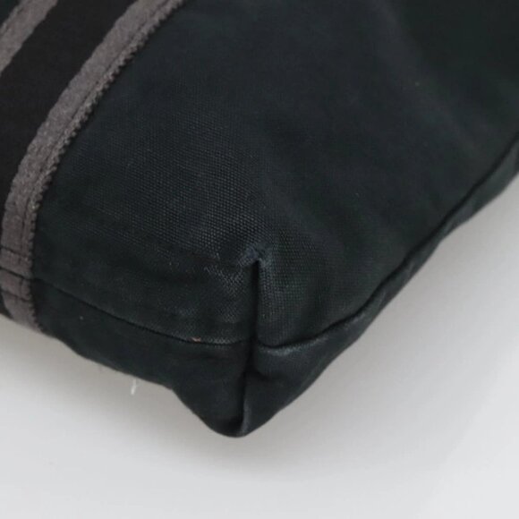 HERMES Fourre Tout Cabas Tote Bag Canvas Black Auth ti3108 - Picture 4 of 16